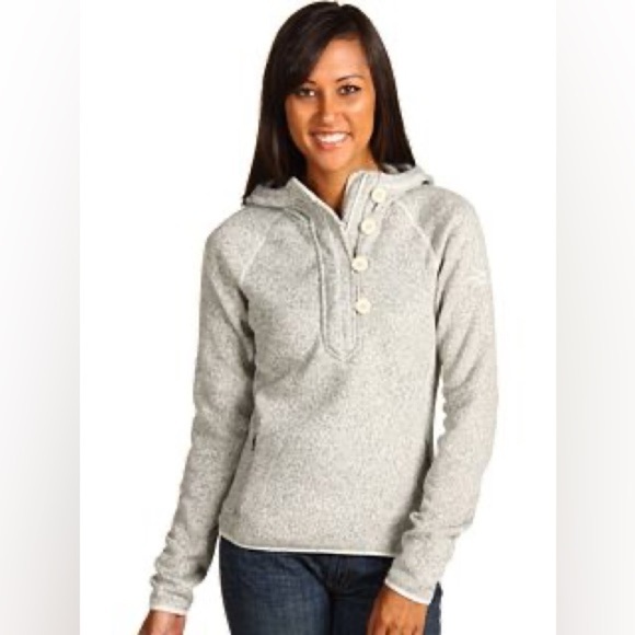 The North Face Heathered Gray Crescent Sunshine Fleece Sweatshirt Hoodie - Picture 1 of 8